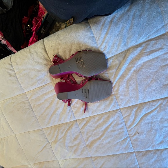 Pink Strappy Sandals with rhinestones -Torrid - Picture 10 of 11